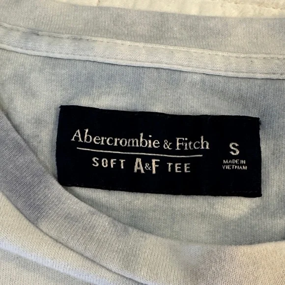 Abercrombie & Fitch Blue Small Soft Tee Long sleeve Tie-Dye - Picture 3 of 6